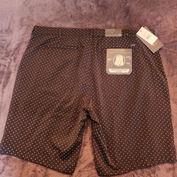 Jachs New York Shorts Black Size 40 Geometric Triangles NWT - Picture 4 of 4